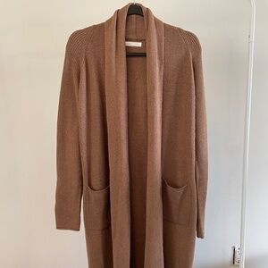 Oak + Fort Long Knit Open Cardigan